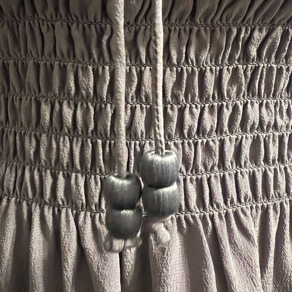 Floreat Gray/taupe Silk Ruffled Mini Dress M - Picture 10 of 12